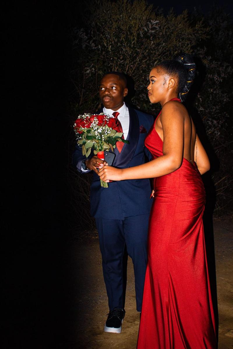Matric lifestyle portrait — couple in formal attire
